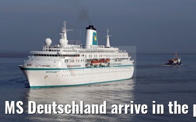 MS Deutschland arrive in the port of Bremerhaven 03.06.2016
