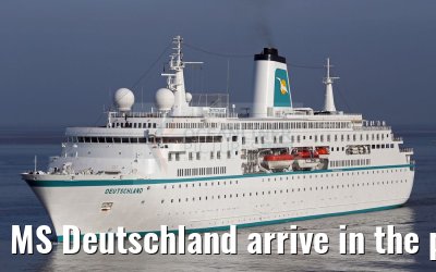 MS Deutschland arrive in the port of Bremerhaven 03.06.2016