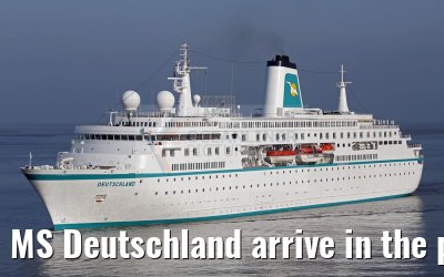 MS Deutschland arrive in the port of Bremerhaven 03.06.2016