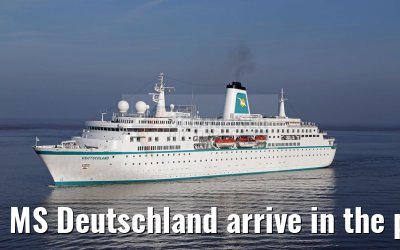 MS Deutschland arrive in the port of Bremerhaven 03.06.2016