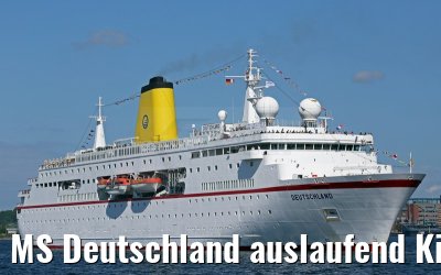 MS Deutschland auslaufend Kiel 09.07.2015