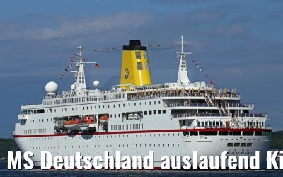 MS Deutschland auslaufend Kiel 09.07.2015