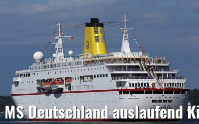 MS Deutschland auslaufend Kiel 09.07.2015