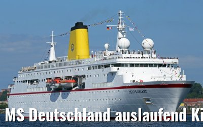 MS Deutschland auslaufend Kiel 09.07.2015