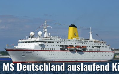 MS Deutschland auslaufend Kiel 09.07.2015