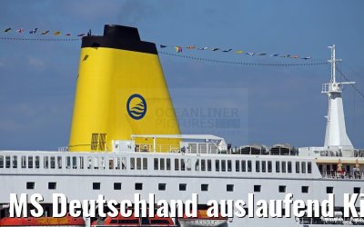 MS Deutschland auslaufend Kiel 09.07.2015