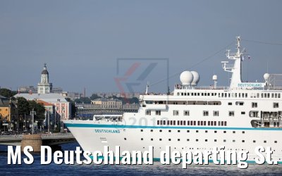 MS Deutschland departing St. Petersburg 13.07.2018