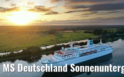MS Deutschland Sonnenuntergang Nord-Ostsee-Kanal 21.07.2019