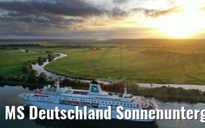 MS Deutschland Sonnenuntergang Nord-Ostsee-Kanal 21.07.2019