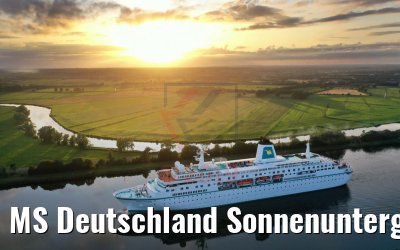 MS Deutschland Sonnenuntergang Nord-Ostsee-Kanal 21.07.2019
