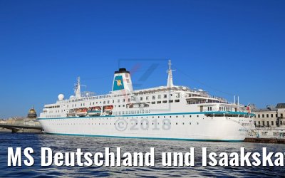 MS Deutschland und Isaakskathedrale St. Petersburg 12.07.2018