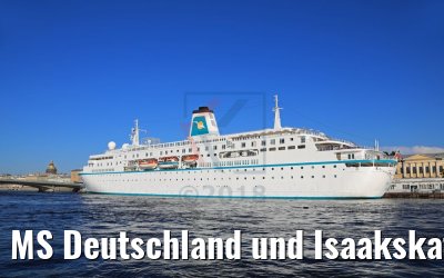MS Deutschland und Isaakskathedrale St. Petersburg 12.07.2018