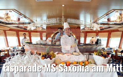 Eisparade MS Saxonia am Mittag 22.10.2016