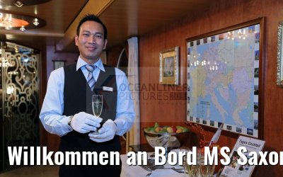 Willkommen an Bord MS Saxonia Sektempfang 15.10.2016