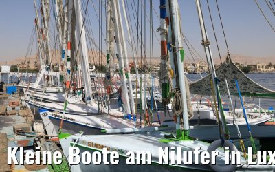 Kleine Boote am Nilufer in Luxor