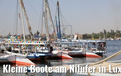 Kleine Boote am Nilufer in Luxor