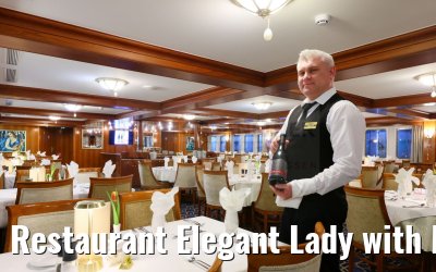 Restaurant Elegant Lady with Maitre