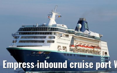 Empress inbound cruise port Warnemuende 05.07.2015