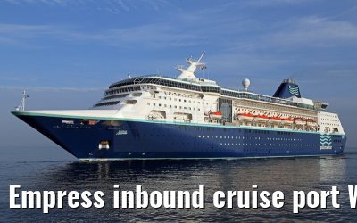 Empress inbound cruise port Warnemuende 05.07.2015