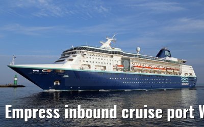 Empress inbound cruise port Warnemuende 05.07.2015
