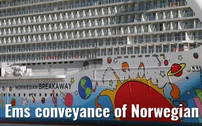 Ems conveyance of Norwegian Breakaway - 13th March 2013