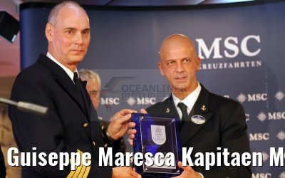 Guiseppe Maresca Kapitaen MSC Splendida und Joerg Pollmann