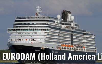 EURODAM (Holland America Line) departing Amsterdam - June 02, 2012