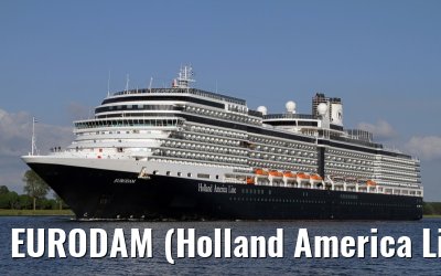 EURODAM (Holland America Line) departing Amsterdam - June 02, 2012