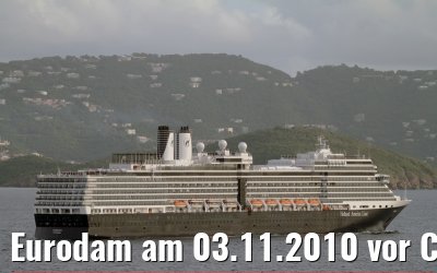 Eurodam am 03.11.2010 vor Charlotte Amalie