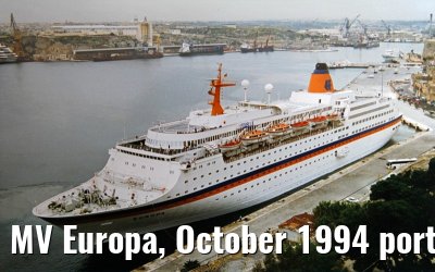 MV Europa, October 1994 port of Valletta, Malta