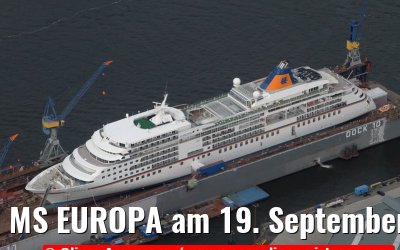 MS EUROPA am 19. September 2010 bei Blohm&Voss in Hamburg