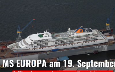 MS EUROPA am 19. September 2010 bei Blohm&Voss in Hamburg