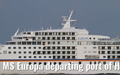 MS Europa departing port of Hamburg, 03. August 2013