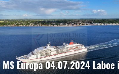 MS Europa 04.07.2024 Laboe in the background