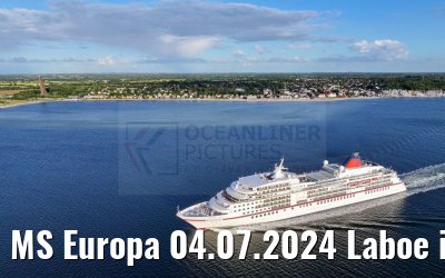 MS Europa 04.07.2024 Laboe in the background