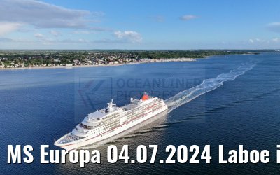 MS Europa 04.07.2024 Laboe in the background