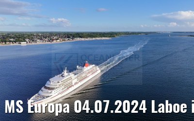 MS Europa 04.07.2024 Laboe in the background