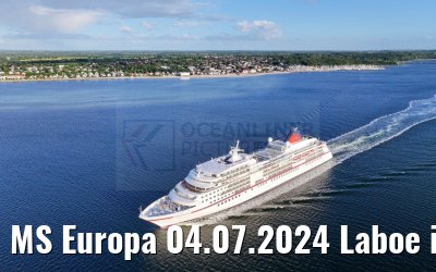 MS Europa 04.07.2024 Laboe in the background