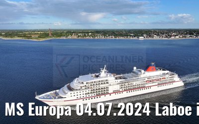 MS Europa 04.07.2024 Laboe in the background