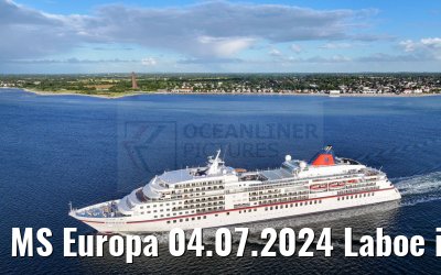 MS Europa 04.07.2024 Laboe in the background