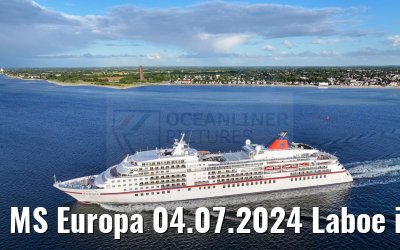 MS Europa 04.07.2024 Laboe in the background