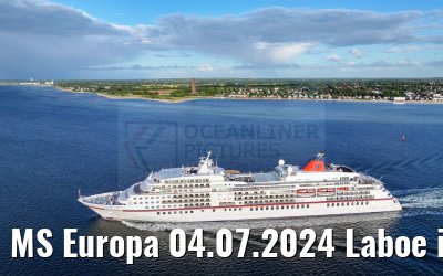 MS Europa 04.07.2024 Laboe in the background