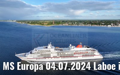 MS Europa 04.07.2024 Laboe in the background