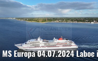 MS Europa 04.07.2024 Laboe in the background