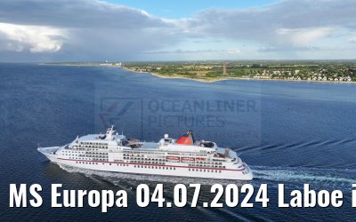 MS Europa 04.07.2024 Laboe in the background