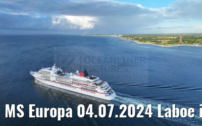 MS Europa 04.07.2024 Laboe in the background