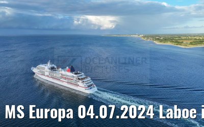 MS Europa 04.07.2024 Laboe in the background
