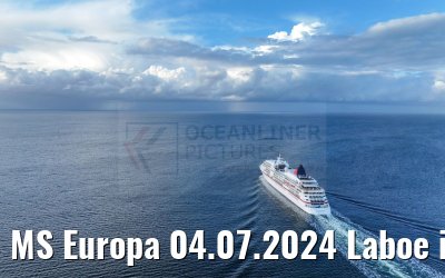 MS Europa 04.07.2024 Laboe in the background
