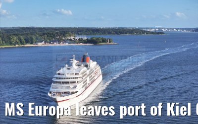 MS Europa leaves port of Kiel 04.07.2024