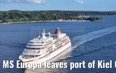 MS Europa leaves port of Kiel 04.07.2024